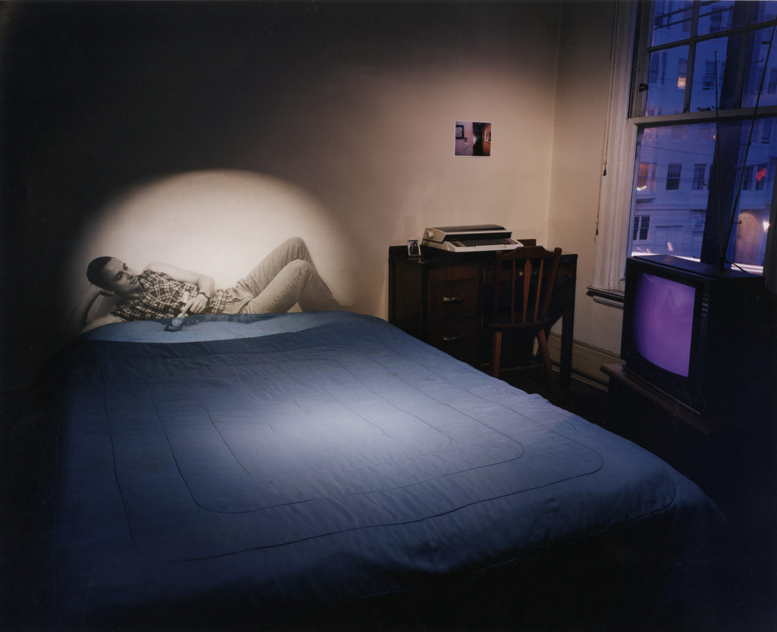 Shimon Attie, UNTITLED MEMORY (SLIDE PROJECTION OF AXEL H.) 1998
Chromogenic photograph, 40 x 47” Image courtesy of Jack Shainman Gallery, New York